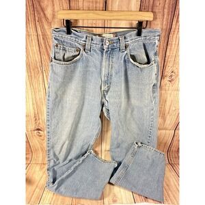 Levi 550 Men's Blue Jean Medium Wash Denim 34 x 33 Relaxed Fit Straight